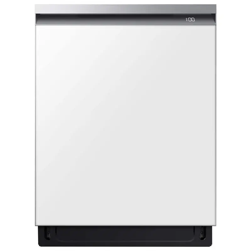 Samsung Bespoke 24-Inch Smart Dishwasher – White Glass Panel, Top Control, Stainless Tub, Autorelease, 42 Dba Quiet Operation 1