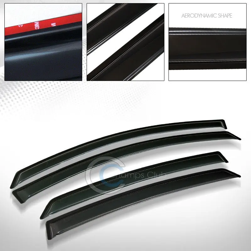 Sleek Smoke Vent Visors (4-Piece) For 2013–2016/2017 Ford Fusion 1