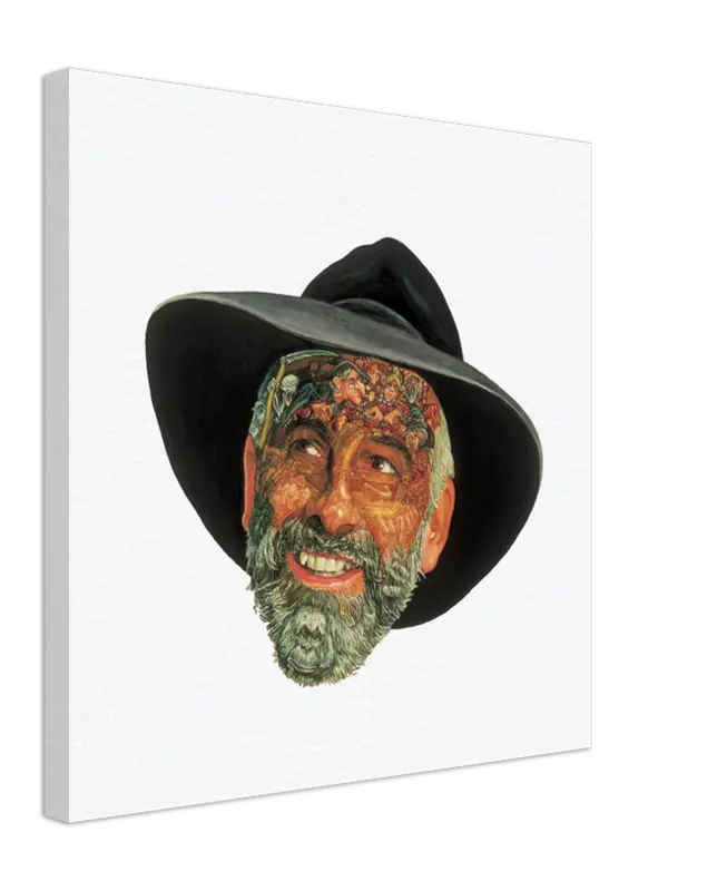 Smiling Terry Pratchett-Inspired Canvas Art Print 1