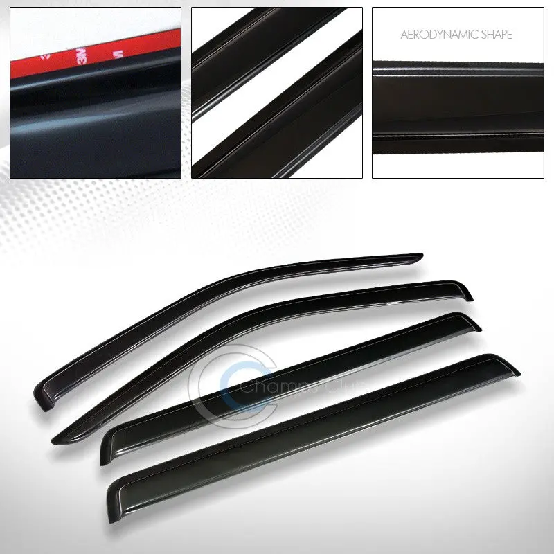Smoke-Tinted In-Channel Window Visors (4-Piece Set) For 1997–2003 Mitsubishi Montero Sport 1