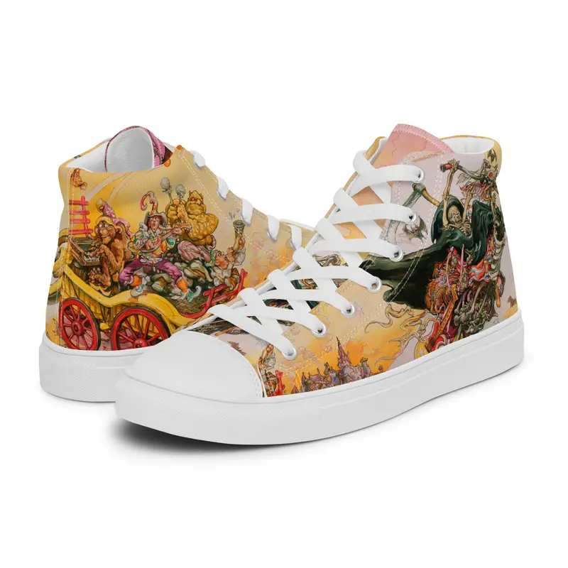 Soul Music Men'S Canvas High-Top Sneakers – Free Delivery & Us Size Chart Provided 1