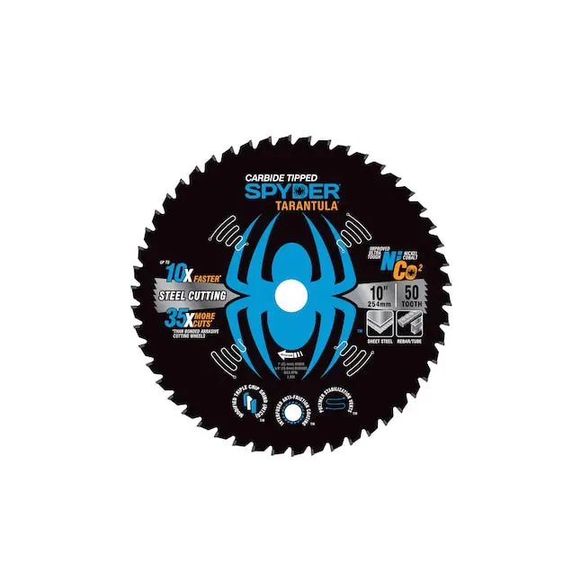 Spyder 10-Inch 50-Tooth Carbide-Tipped Circular Saw Blade For Steel (Model 13504) 1