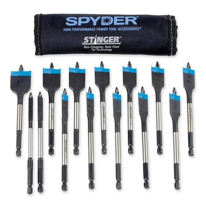 Spyder 11001 14-Piece Spade Bit Set – 6" Length 1