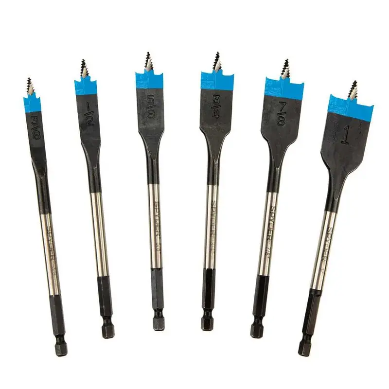 Spyder 11002 6-Piece Spade Bit Set – 6" Length 1