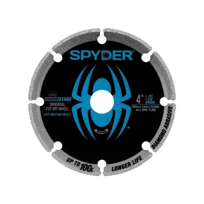 Spyder 14004 Diamond Bite Universal Cut-Off Wheel – 4" X 1/16" X 3/8" 1