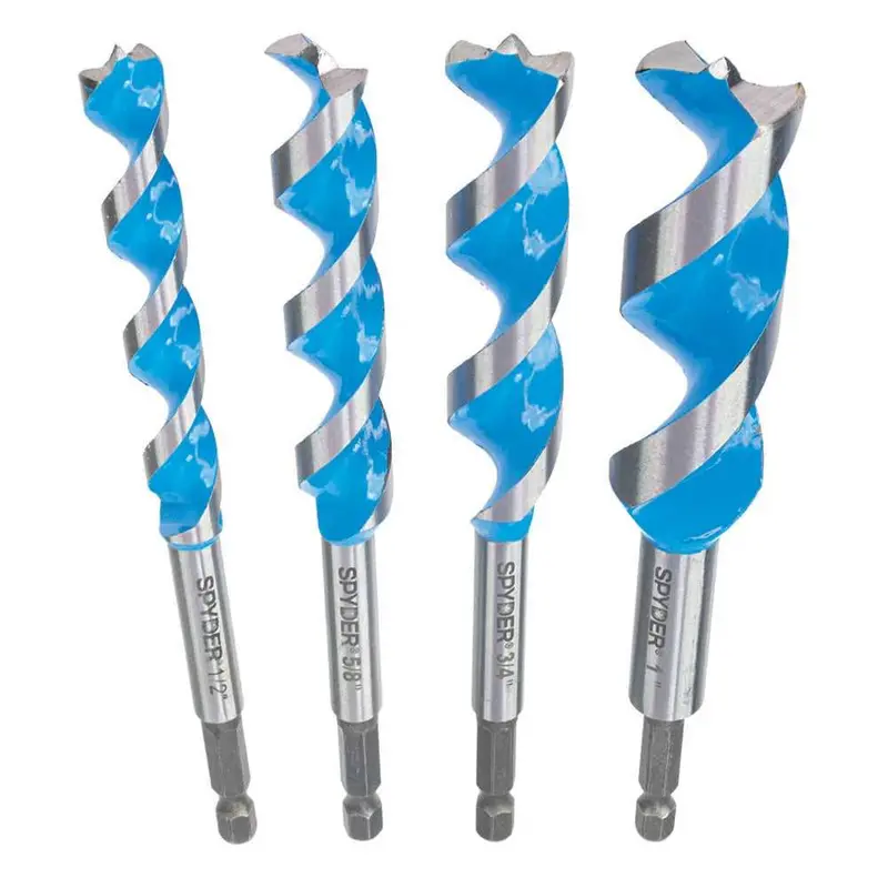 Spyder 15001 4-Piece Stinger Power Spade Drill Bit Set – 6-1/2-Inch Length For Wood Boring 1