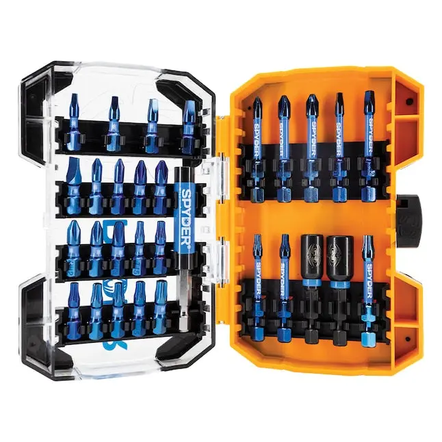 Spyder 19030 Mach-Blue 1/4-Inch Impact Driver Bit Set (30-Piece) 1