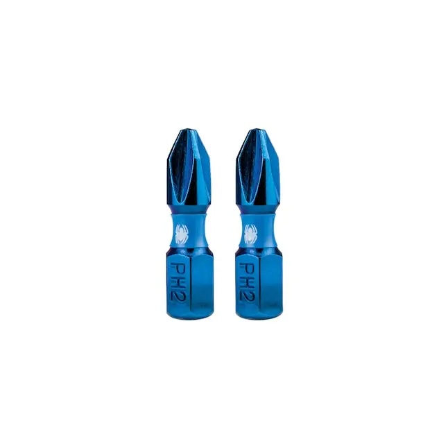 Spyder 19034 Mach-Blue Ph2 Phillips Impact Driver Bit – 1/4-Inch X 1-Inch (2-Piece) 1
