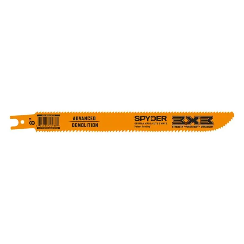 Spyder 200206 Double-Sided Bi-Metal Demolition Blade – 8" X 8/12 Tpi 1