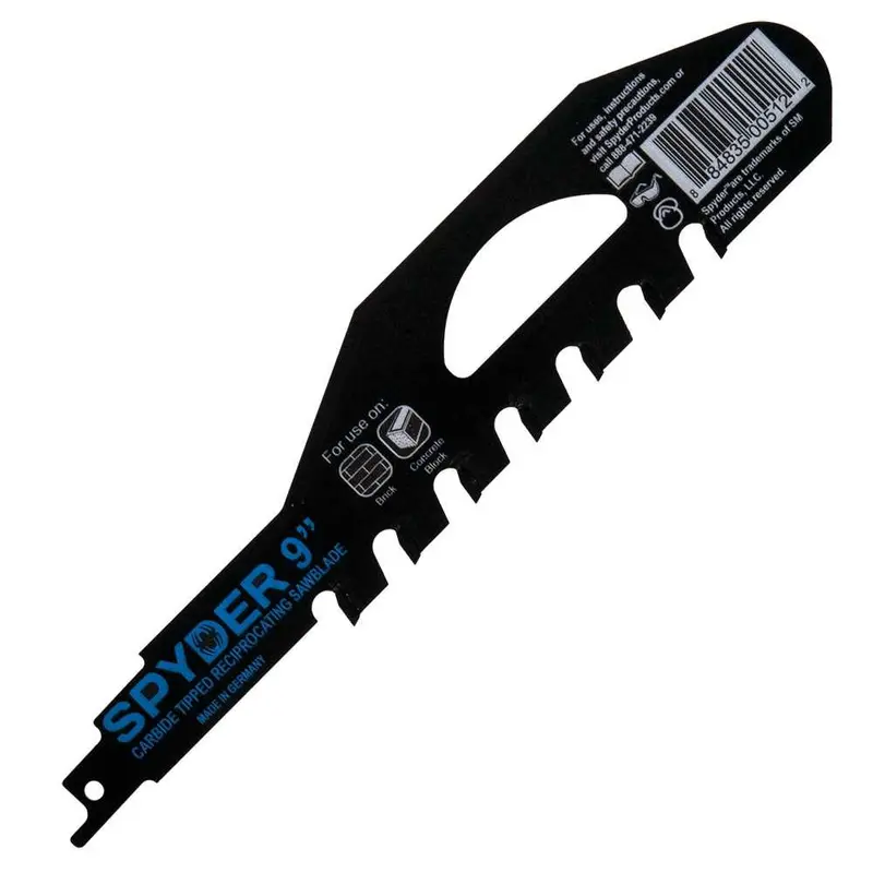Spyder 200209 9" Masonry Demolition Blade – Carbide-Tooth, 2 Tpi 1