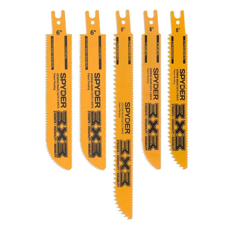 Spyder 200228 3X3 High-Speed Steel Wood Demolition Blades – 5-Pack 1