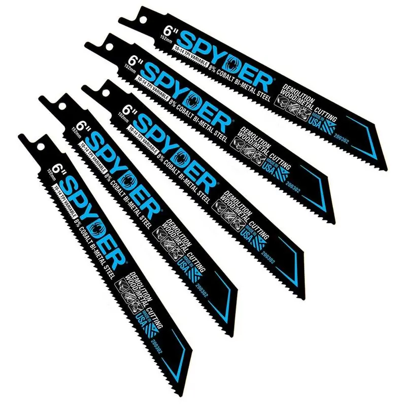 Spyder 200302 Bi-Metal Thick-Metal Cutting Blades – 6" X 10/14 Tpi, 5-Pack 1