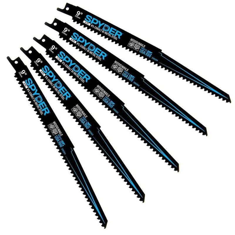 Spyder 200304 Bi-Metal Nail-Equipped Wood Cutting Blades – 9" X 6 Tpi, 5-Pack 1