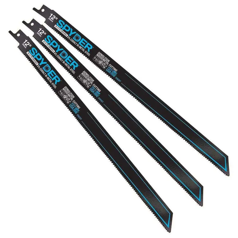 Spyder 200307 Thick-Metal Cutting Reciprocating Saw Blades – 12" X 10/14 Tpi, 3-Pack 1