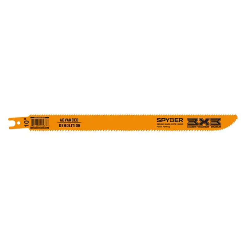 Spyder 3×3 Reciprocating Saw Blade – 10" Length, 8/12 Tpi 1
