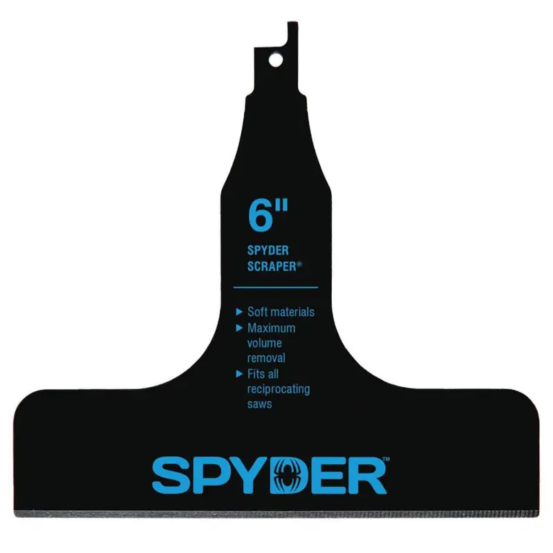Spyder 6" Heavy-Duty Scraper – Retail-Packaged With Back-Printed Barcode 1