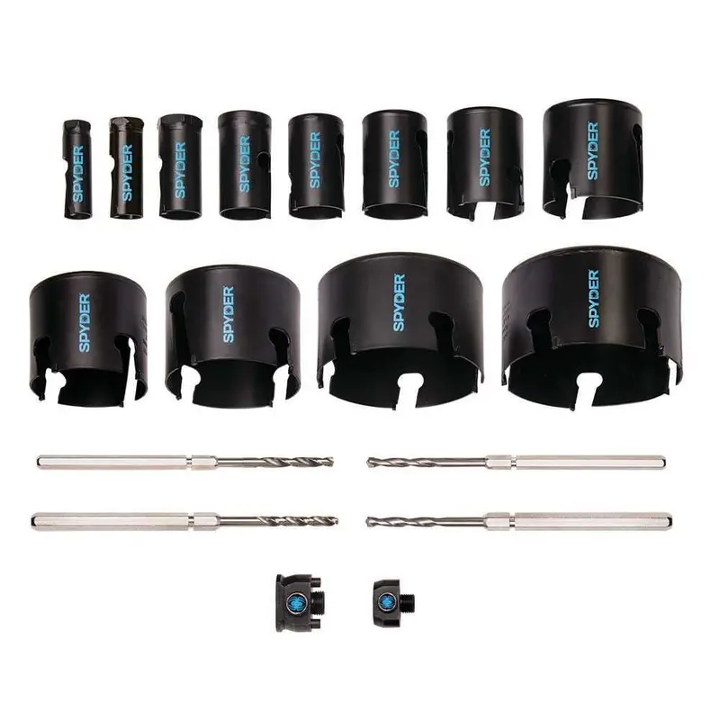 Spyder 600938 18-Piece Arbored Hole Saw Kit – Carbide-Tipped 1