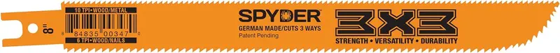 Spyder 8-Inch Reciprocating Saw Blades – 10-Pack, 3X3 Size, 6 Tpi (Model 200200) 1