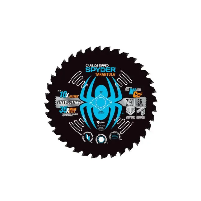 Spyder Coarse-Framing Circular Saw Blade – 7-1/4", 36-Tooth, Carbide-Tipped 1