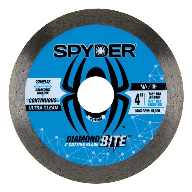 Spyder Diamond Bite Continuous-Rim Saw Blade – 4", Wet/Dry Diamond Blade 1