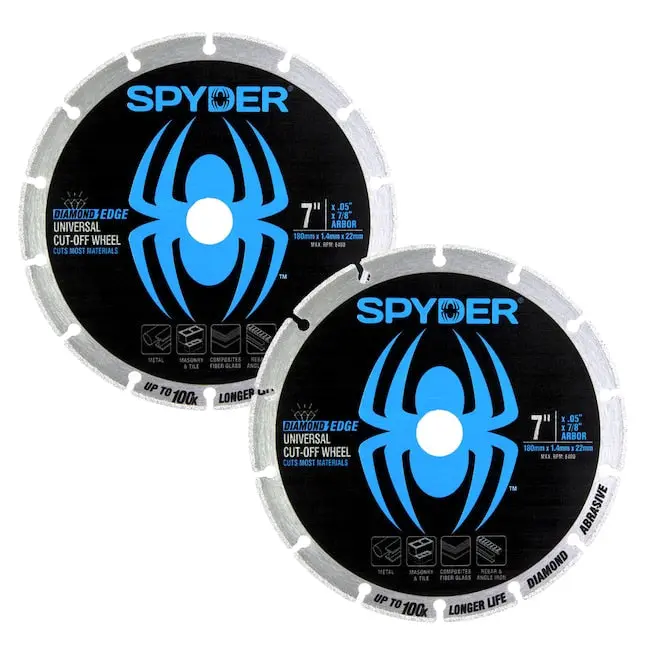 Spyder Diamond Bite Diamond Edge Cut-Off Wheels – 2-Pack, 7-Inch (Model 14007-2) 1