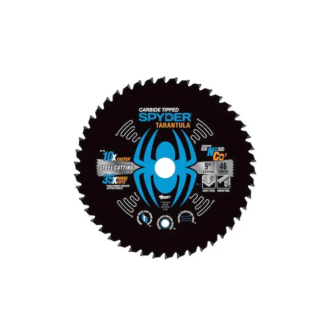 Spyder General-Purpose Circular Saw Blade – 9", 46-Tooth, Carbide-Tipped 1