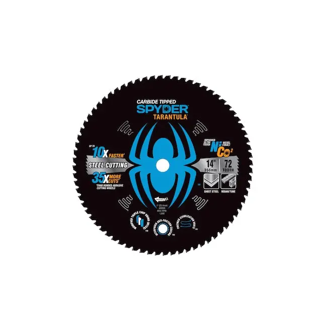 Spyder Heavy-Duty Circular Saw Blade – 14", 72-Tooth, Carbide-Tipped 1