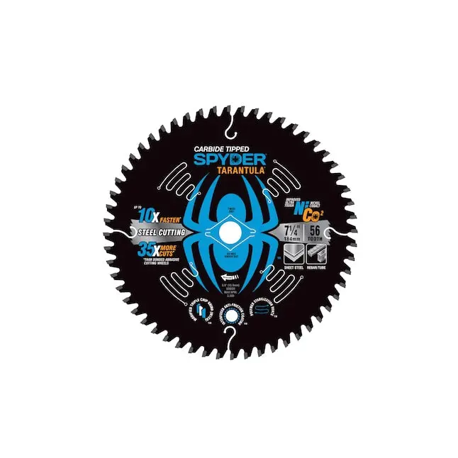 Spyder High-Cut Circular Saw Blade – 7-1/4", 56-Tooth, Carbide-Tipped 1