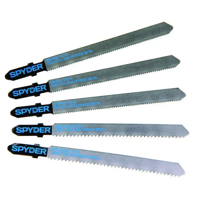 Spyder Jig Saw Bi-Metal T-Shank Blade Kit – 5-Piece Set (Model 300063Ca) 1