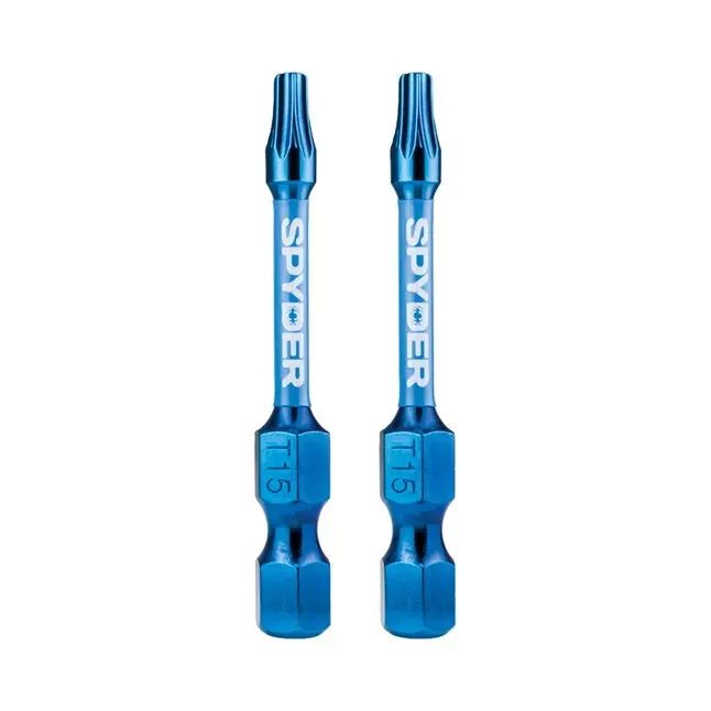 Spyder Mach-Blue T15 Torx Impact Bit – 1/4" Shank, 2" Length, 2-Pack 1