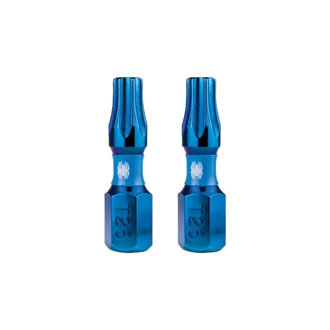 Spyder Mach-Blue T25 Torx Impact Bit – 1/4" Shank, 1" Length, 2-Pack 1