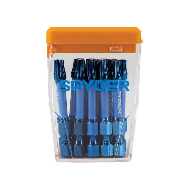 Spyder Mach-Blue T25 Torx Impact Bit Value Pack – 1/4" Shank, 2" Length, 15-Piece 1