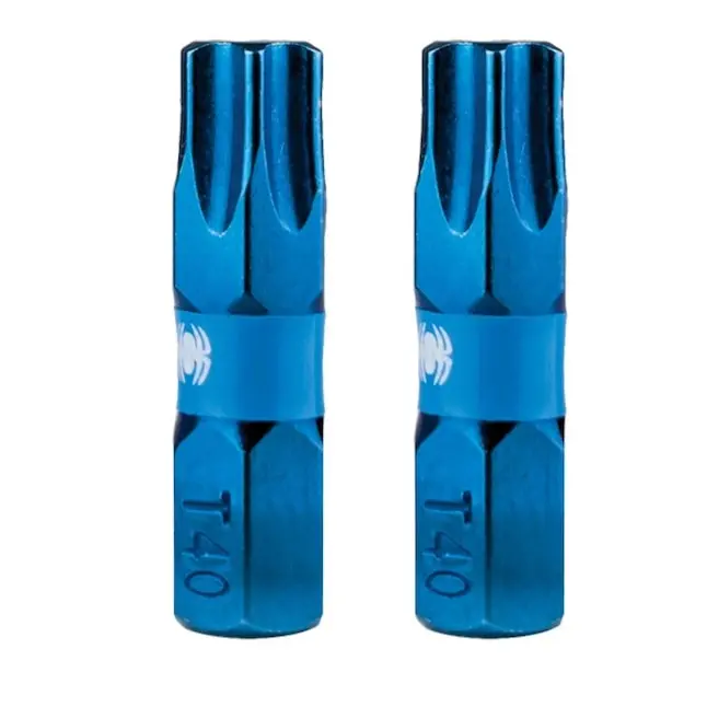 Spyder Mach-Blue T40 Torx Impact Bit – 1/4" Shank, 1" Length, 2-Pack 1