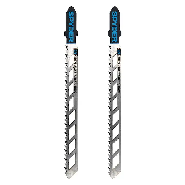 Spyder Skeleton 4-Inch 10 Tpi T-Shank Chrome/Vanadium Jigsaw Blade – 2-Pack (Model 300101) 1