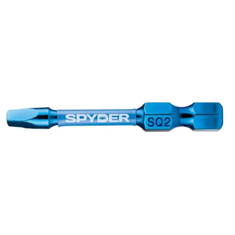 Spyder Spy Sq2 Square Drive Impact Bit Set – 1/4" Shank, 2" Length, 5-Piece 1