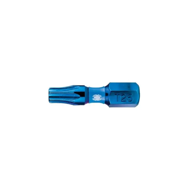 Spyder Spy T25 Torx Impact Bit Set – 1/4" Shank, 1" Length, 5-Piece 1