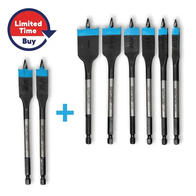 Spyder Stinger Bonus 6-Piece Woodboring Spade Bit Set – 6-Inch (Model 11036-2) 1