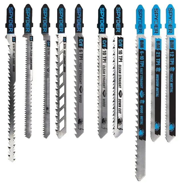 Spyder T-Shank Bi-Metal Jigsaw Blade Set – 10-Pack (Model 300090) 1