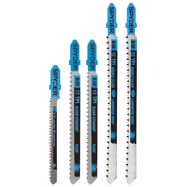 Spyder T-Shank Bi-Metal Jigsaw Blade Set – 5-Pack (Model 300088) 1