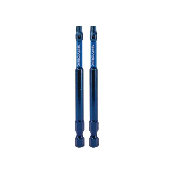 Spyder Torx® T25 Impact Bit – 1/4" Shank, 3.5" Length, 2-Pack 1