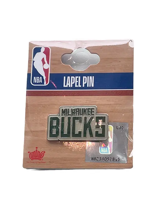 Stacked Wordmark Milwaukee Bucks Enamel Pin By Aminco 1