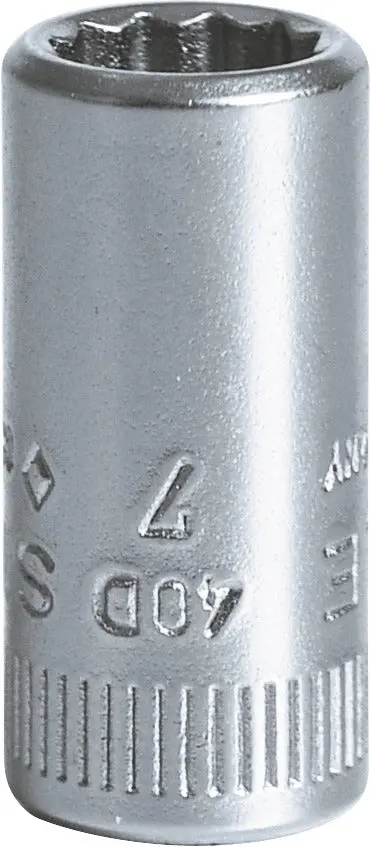 Stahlwille 40 D Deep Socket — 7 Mm, 1/4" Drive, Extra-Deep Well 1