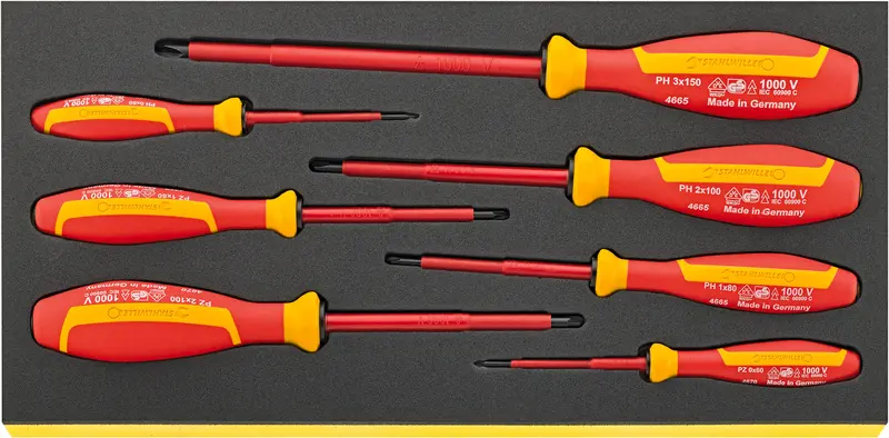 Stahlwille Tcs 4665/4670 Vde-Certified Drall+ Screwdriver Set 1