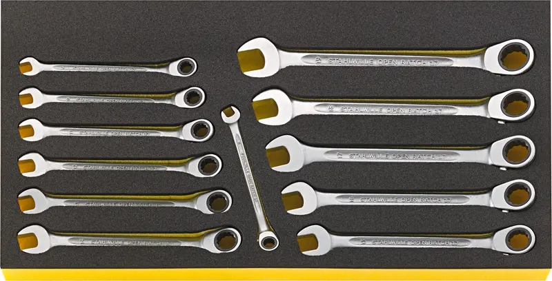 Stahlwille Tcs Wt 17/12 Combination Ratcheting Wrench Kit 1