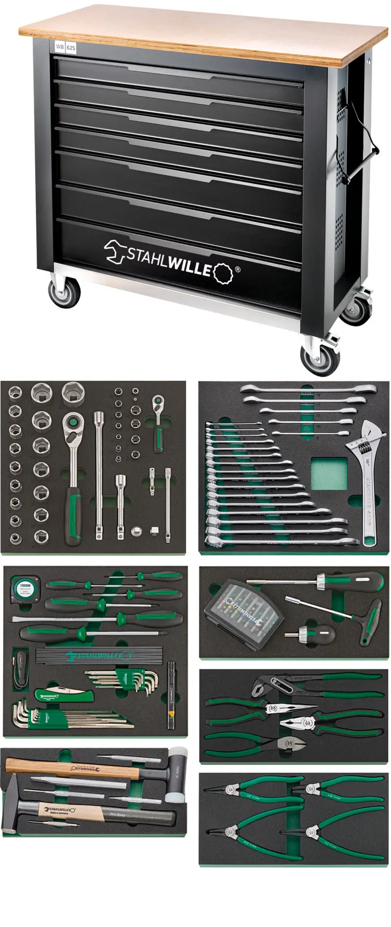 Stahlwille Wb 625/161Qr General-Purpose Tool Assortment With Workbench 1