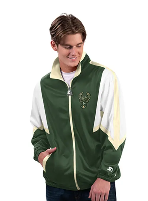 Starter Track Lead Runner Lightweight Jacket – Milwaukee Bucks 1