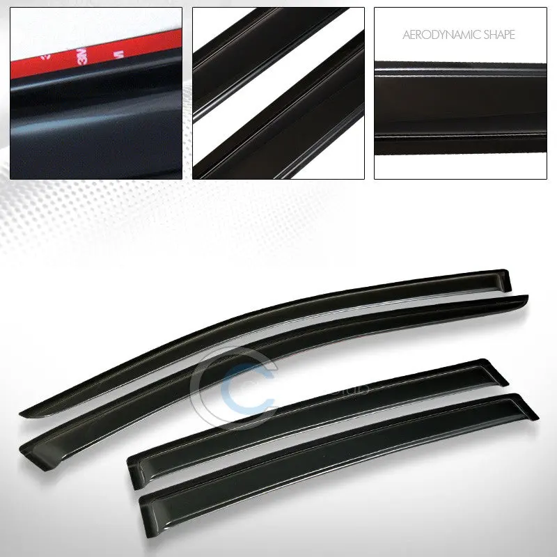 Streamlined Smoke Vent Visors For 2007–2014 Chrysler Sebring & 200Th/200 (4-Door Sedan) 1