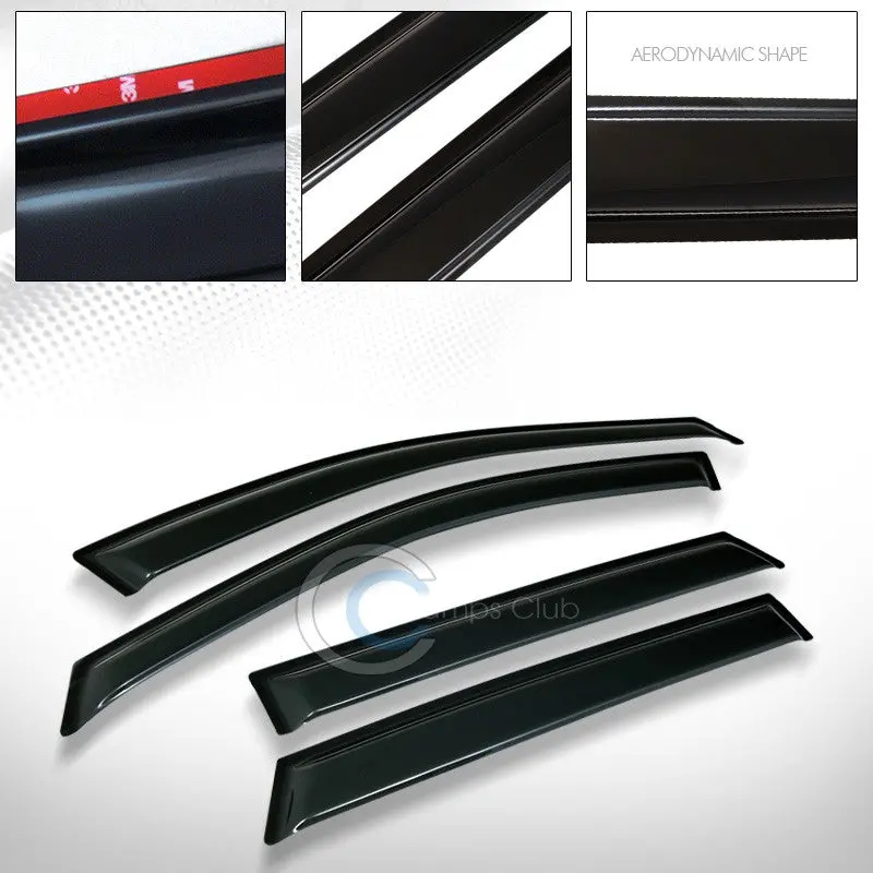 Stylish Smoke Vent Visors (4-Piece) For 2013–2015/2016 Hyundai Santa Fe 1