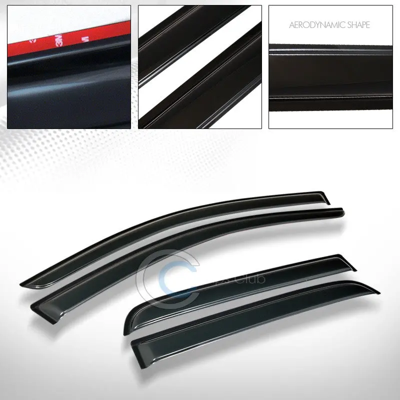 Stylish Smoke Window Deflectors For 2014–2015 Mitsubishi Mirage 1