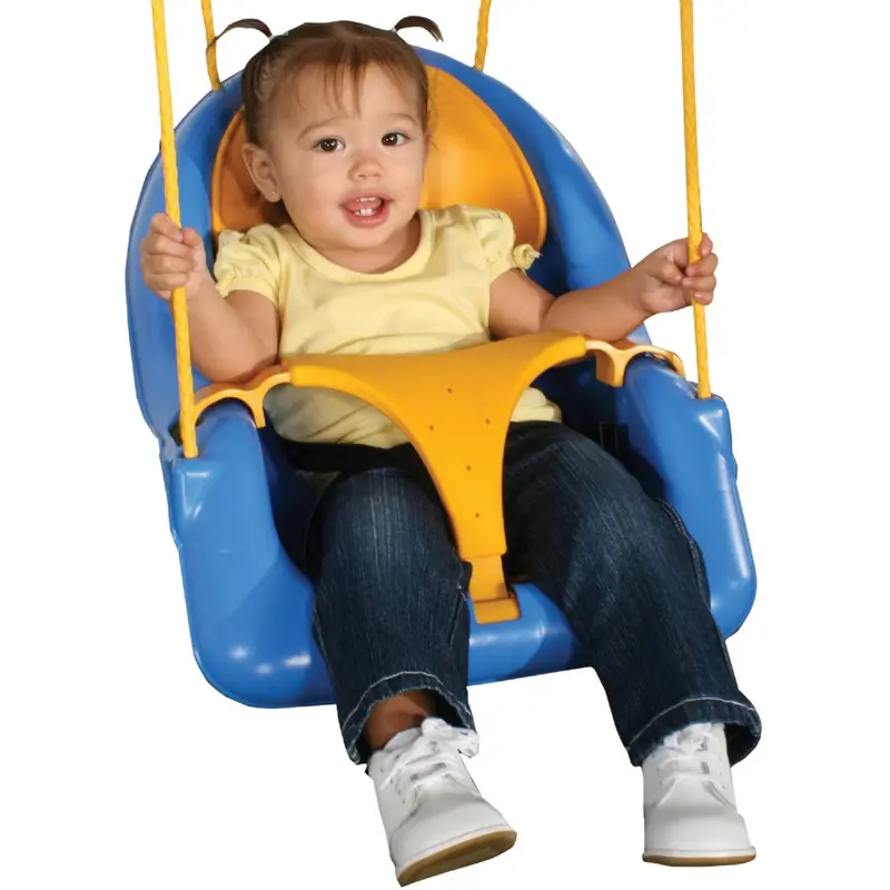 Swing-N-Slide Comfy-N-Secure Toddler Swing – Blue & Yellow Dual-Seat Design 1